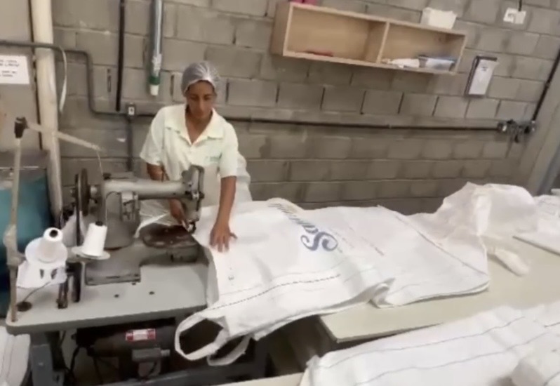 Inspeção e reparo de big bag
