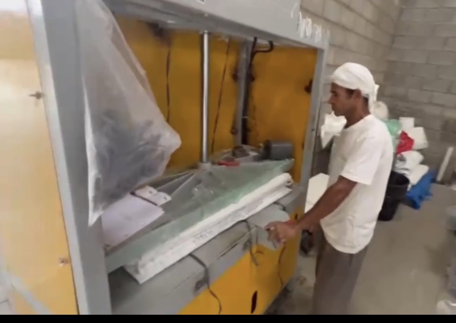 Área de prensagem de big bags